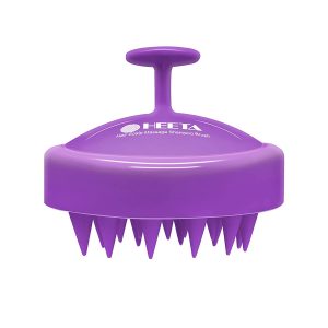 Hair Shampoo Brush, HEETA Scalp Care Hair Brush with Soft Silicone Scalp Massager (Purple)