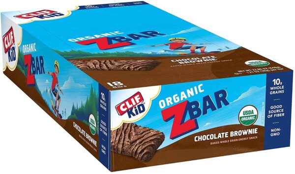 CLIF Organic Z Bar Chocolate Brownie 18 Count, 1.27 OZ