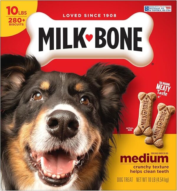 Milk-Bone Original Dog Treats Biscuits for Medium Dogs, 10 Pound