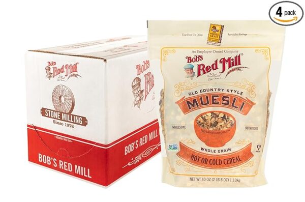 Bob's Red Mill Old Country Style Muesli, 40oz (Pack of 4) - Non GMO, Whole Grain, Vegan, Kosher