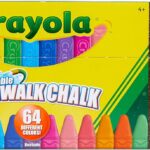 Crayola Ultimate Washable Chalk Collection (64ct), Bulk Sidewalk Chalk, Outdoor Chalk for Kids, Anti-Roll Sticks, School Supplies